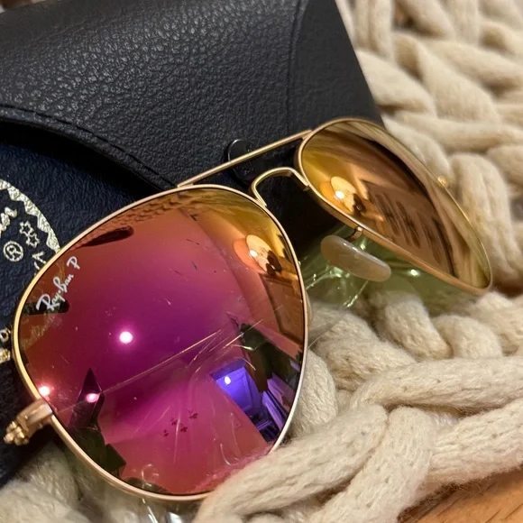 RAY BAN AVIATOR FLASH LENSES POLARIZED - Picture 4 of 8